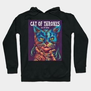 CAT OF THRONES in 8 bits Hoodie